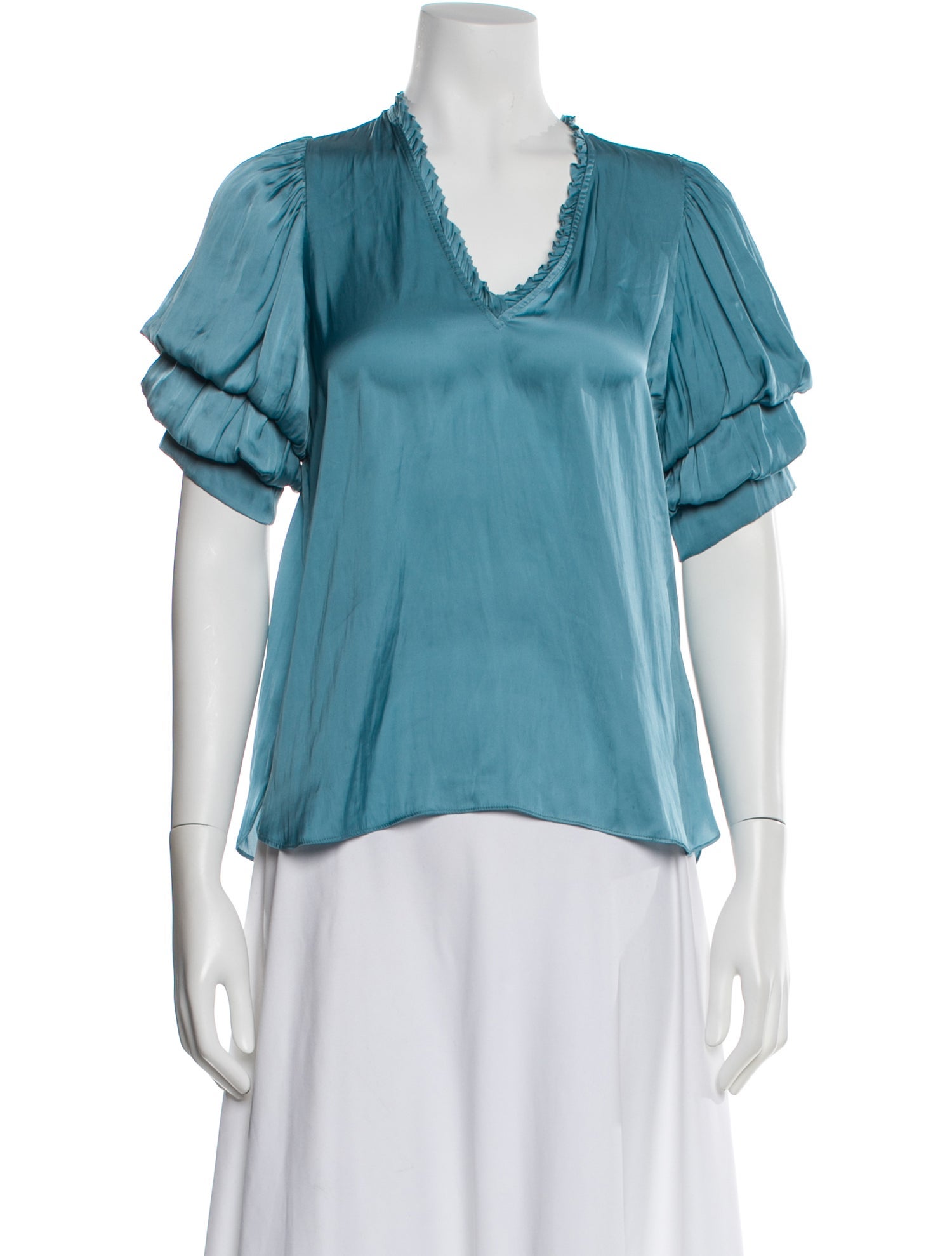 Zadig & Voltaire V-Neck Short Sleeve Blouse