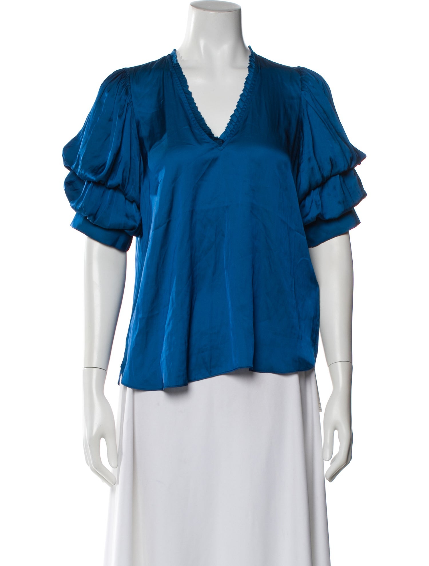 Zadig & Voltaire V-Neck Short Sleeve Blouse w/ Tags