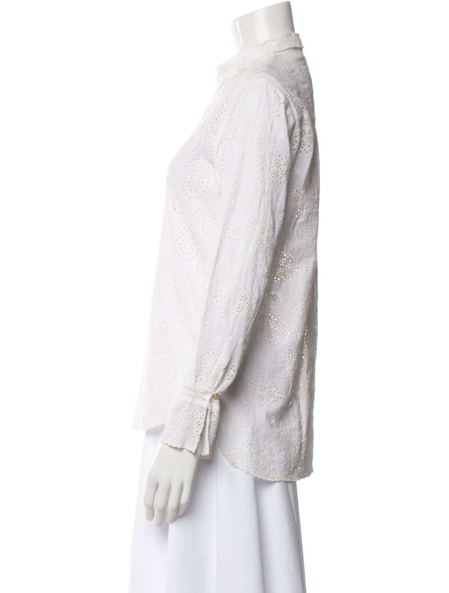 Zadig & Voltaire Lace Pattern Long Sleeve Blouse