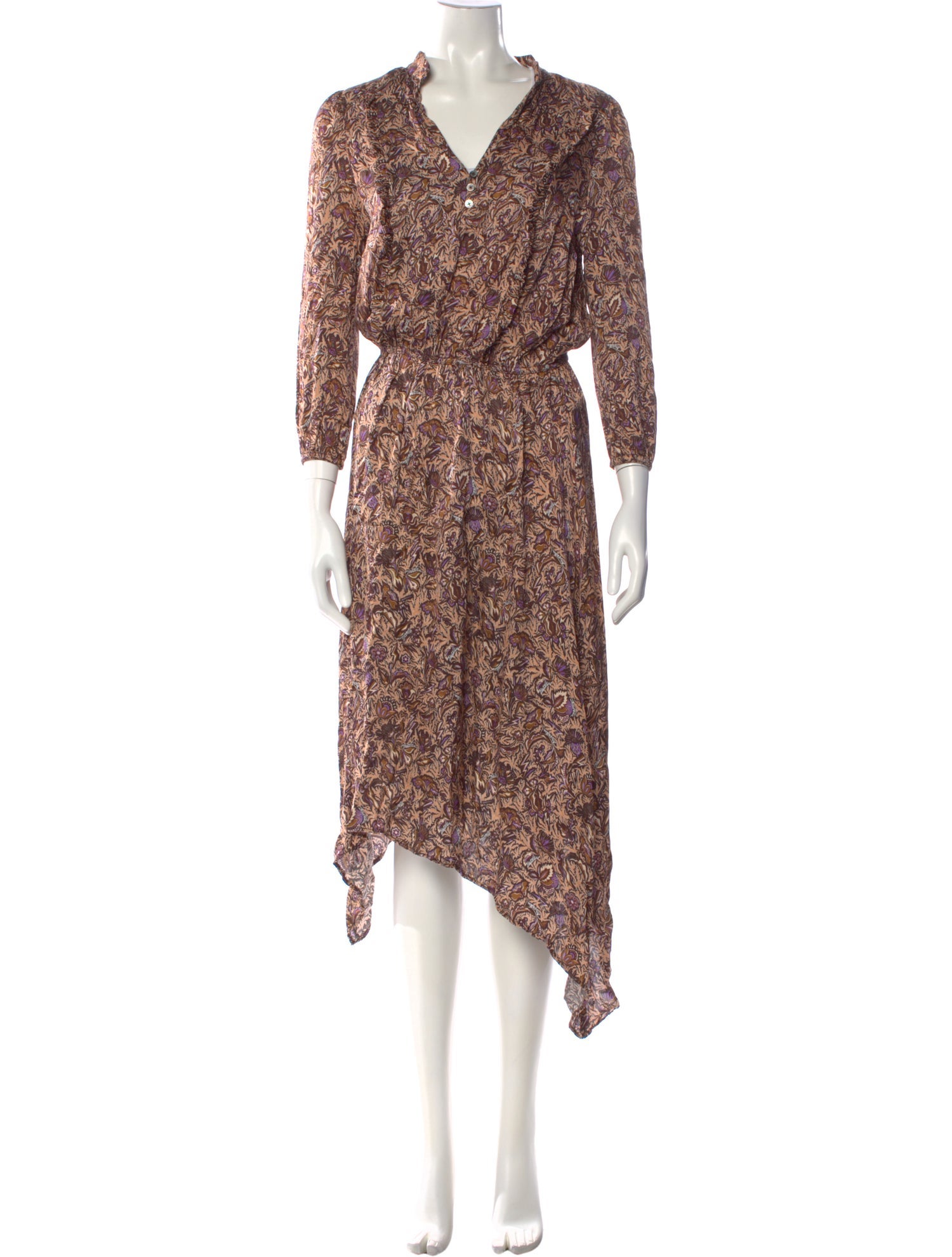 Zadig & Voltaire Floral Print Midi Length Dress