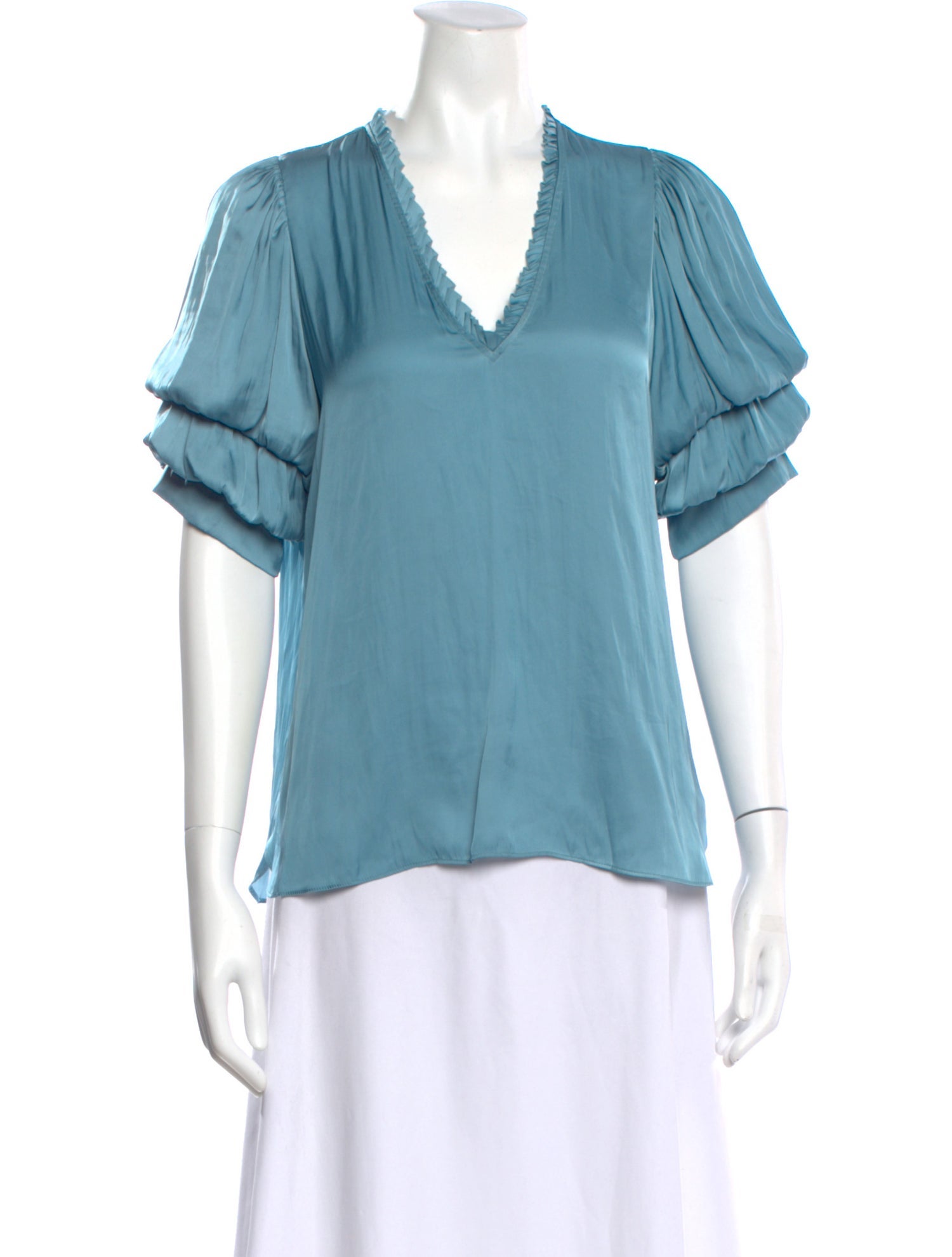 Zadig & Voltaire V-Neck Short Sleeve Blouse