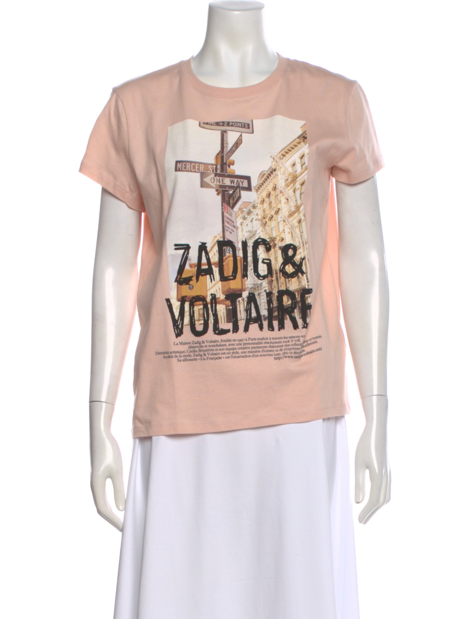 Zadig & Voltaire Graphic Print Crew Neck T-Shirt w/ Tags