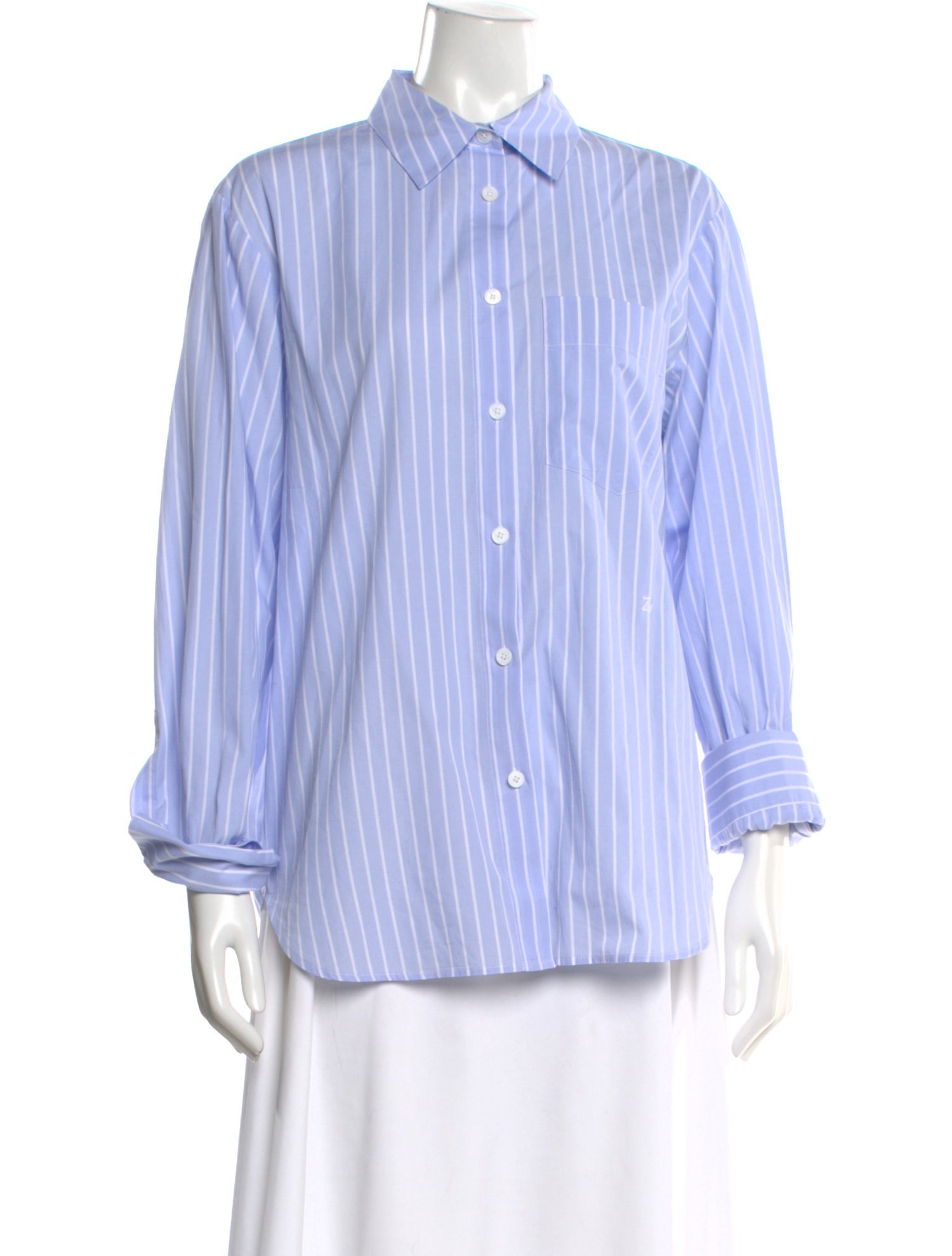 Zadig & Voltaire Striped Long Sleeve Button-Up Top
