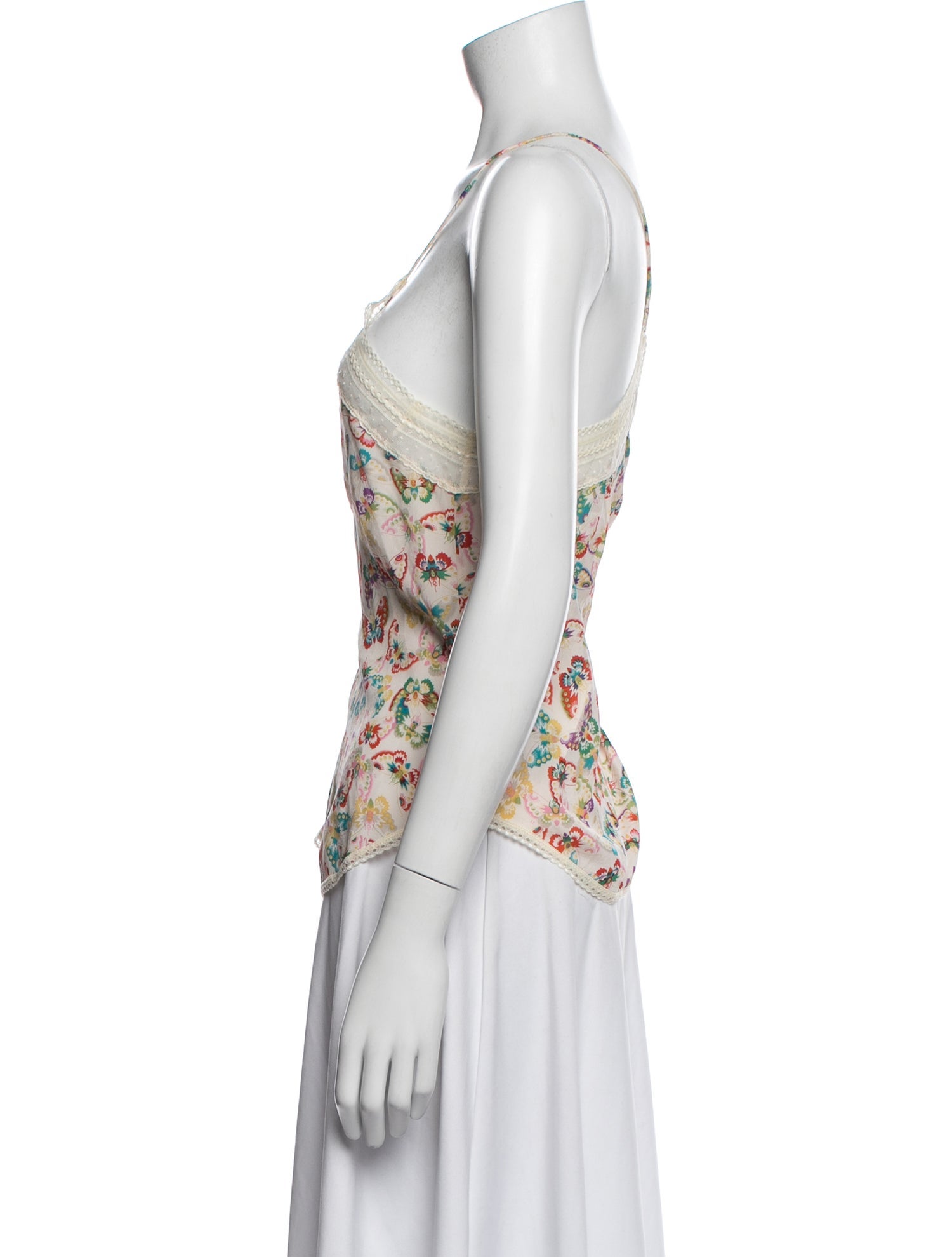 Zadig & Voltaire Silk Printed Top - White Tops, Clothing