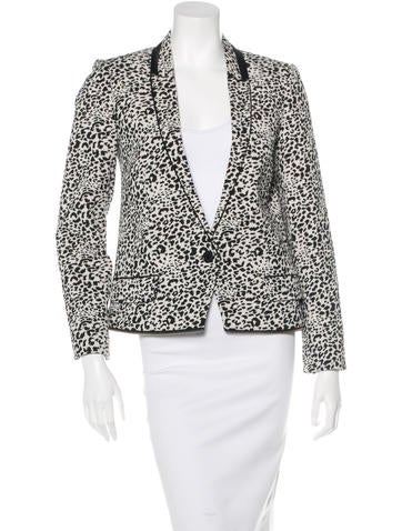 Zadig & Voltaire Leopard Zip-Accent Blazer