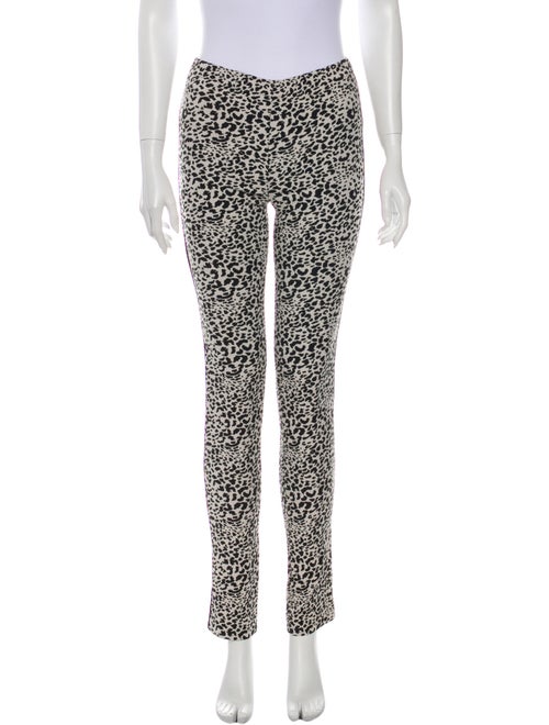 Zadig & Voltaire Animal Print Skinny Leg Pants Bla