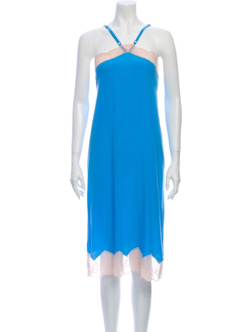 Zadig & Voltaire Halterneck Midi Length Dress Blue