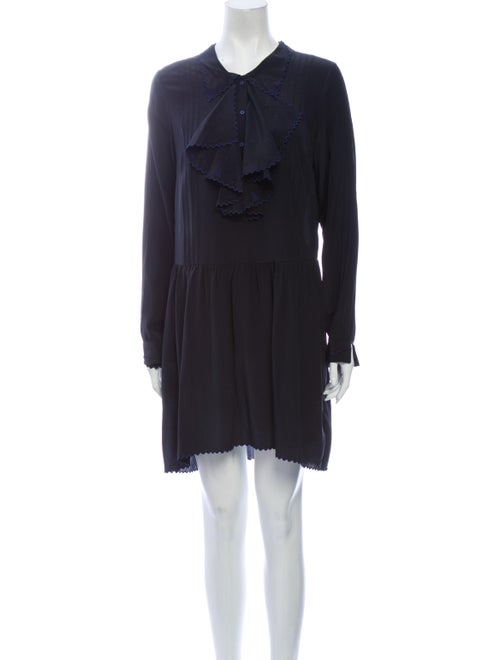 Zadig & Voltaire Silk Mini Dress Blue
