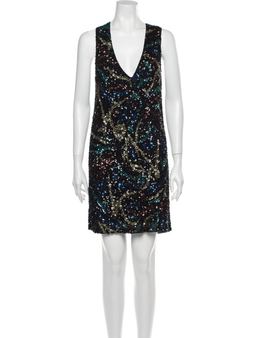 Zadig & Voltaire V-Neck Mini Dress Black