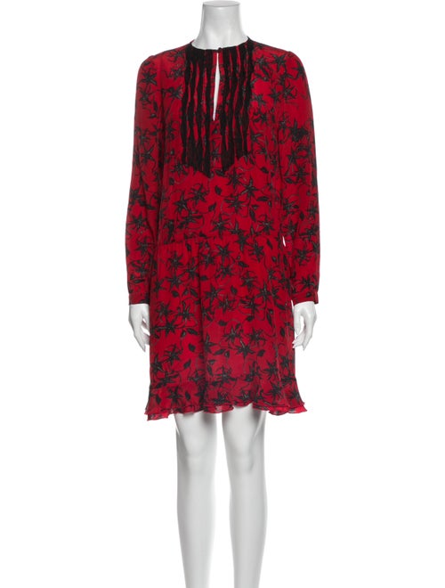 Zadig & Voltaire Silk Mini Dress Red