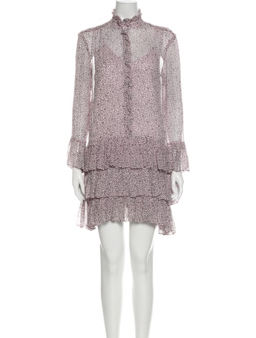 Zadig & Voltaire Printed Mini Dress Purple