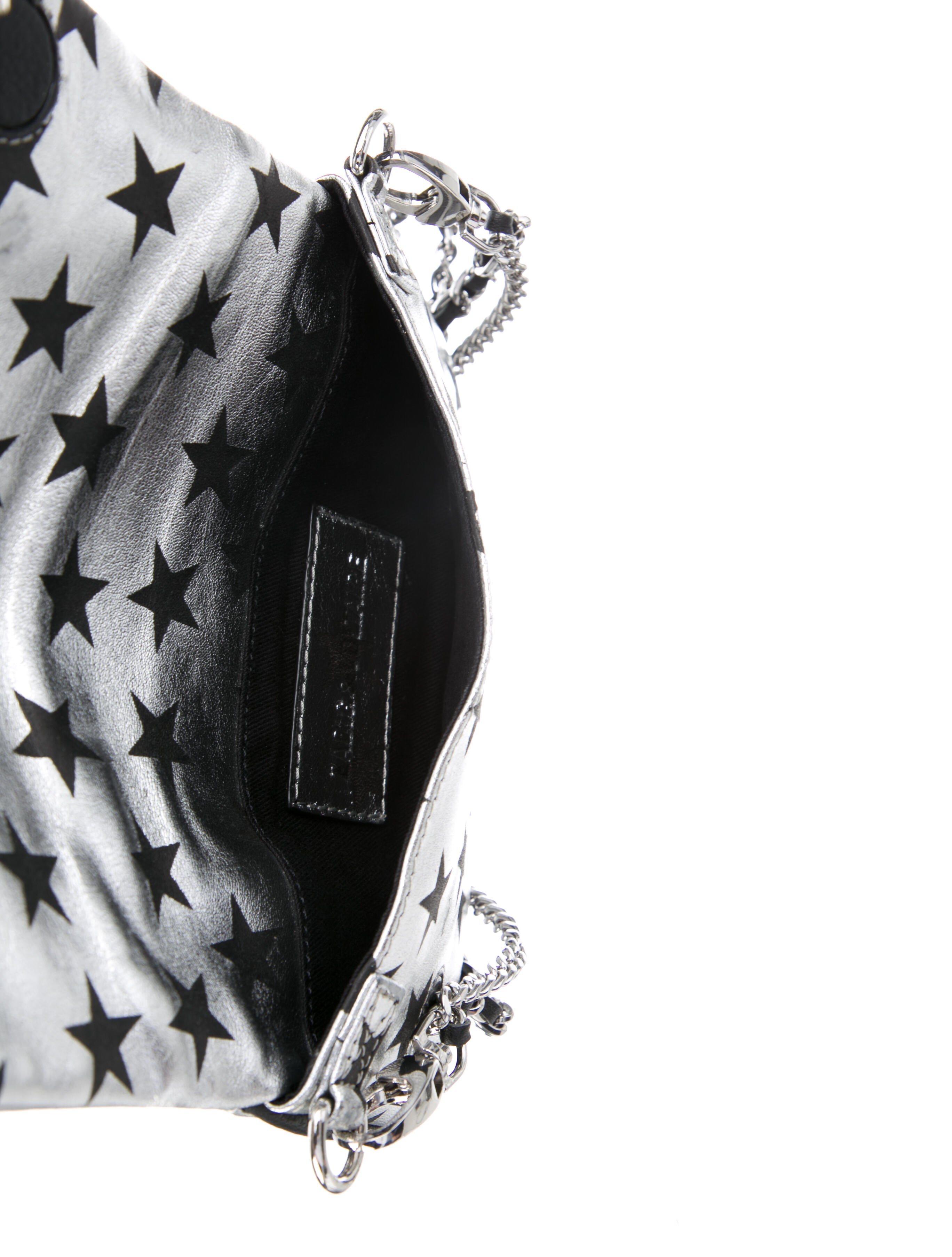 Zadig & Voltaire Rock Nano Circus Star Print Clutch Bag - Silver