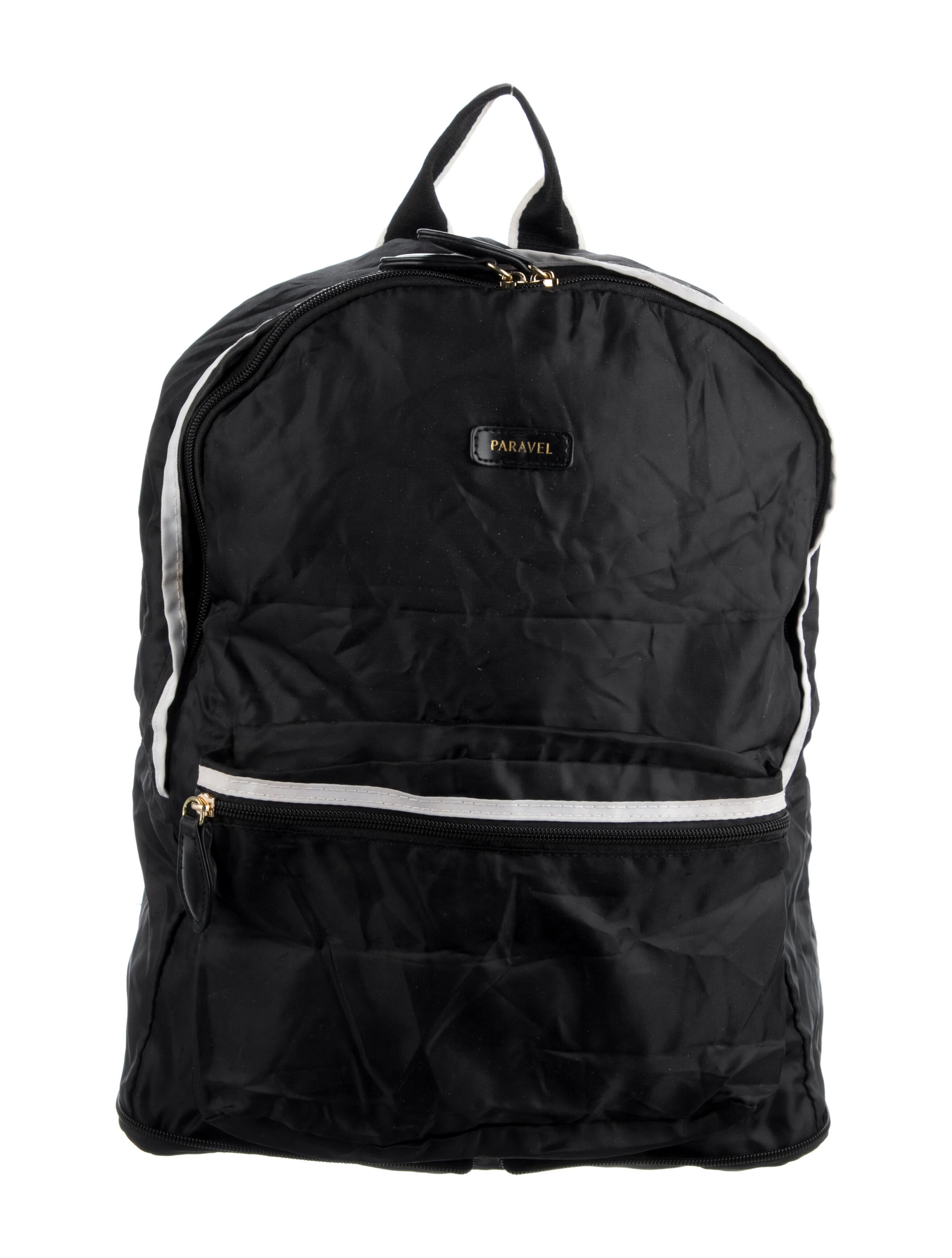 MZ Wallace LeatherTrimmed Nylon Backpack Black Backpacks, Handbags
