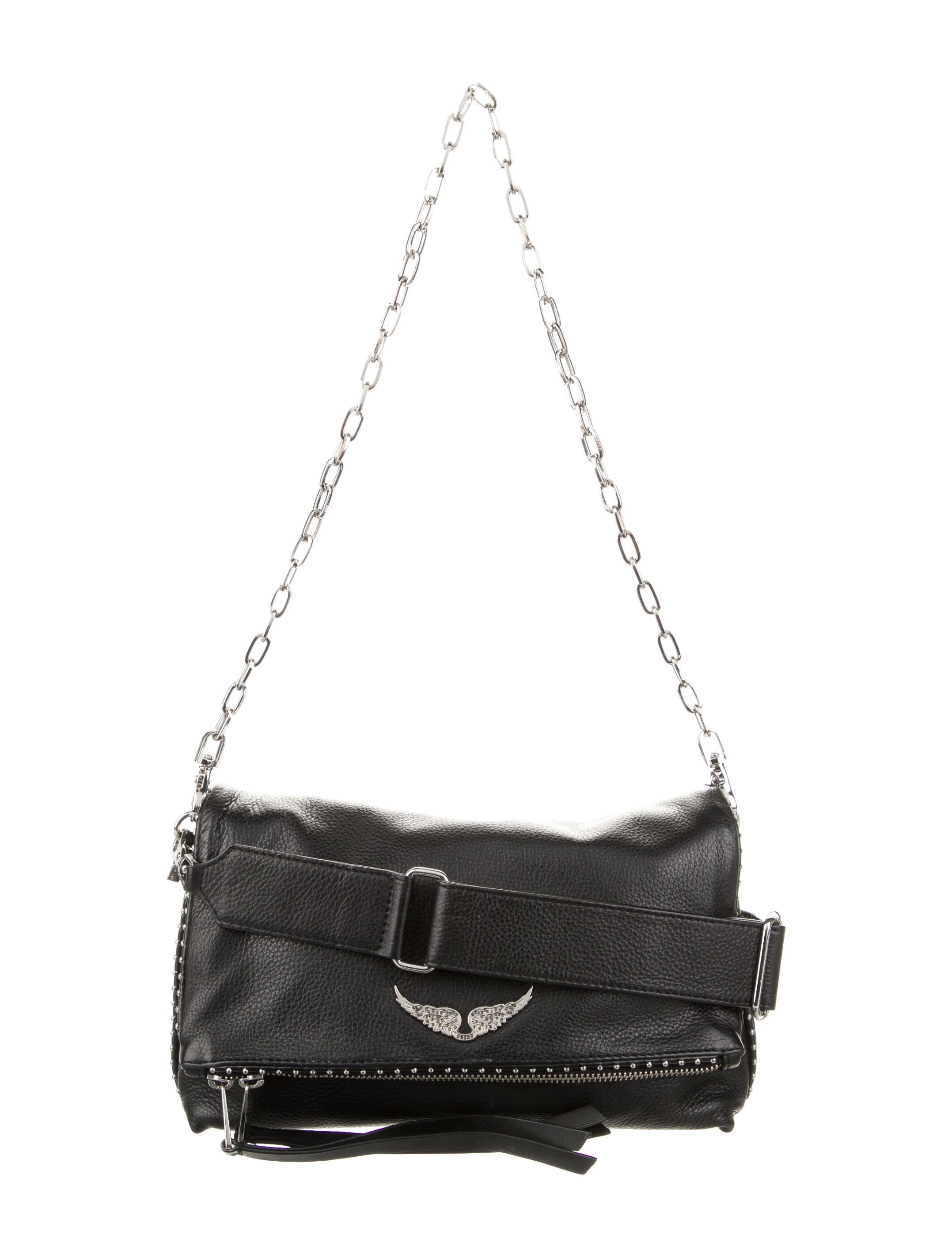 Zadig & Voltaire Leather Shoulder Bag Black Shoulder Bags, Handbags