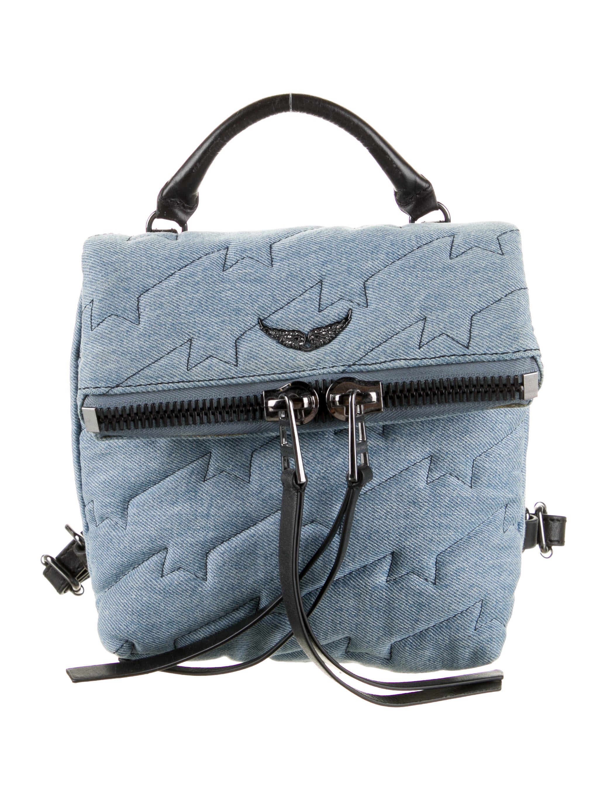 Zadig & Voltaire Denim ChainLink Backpack Blue Backpacks, Handbags ZAV65569 The RealReal