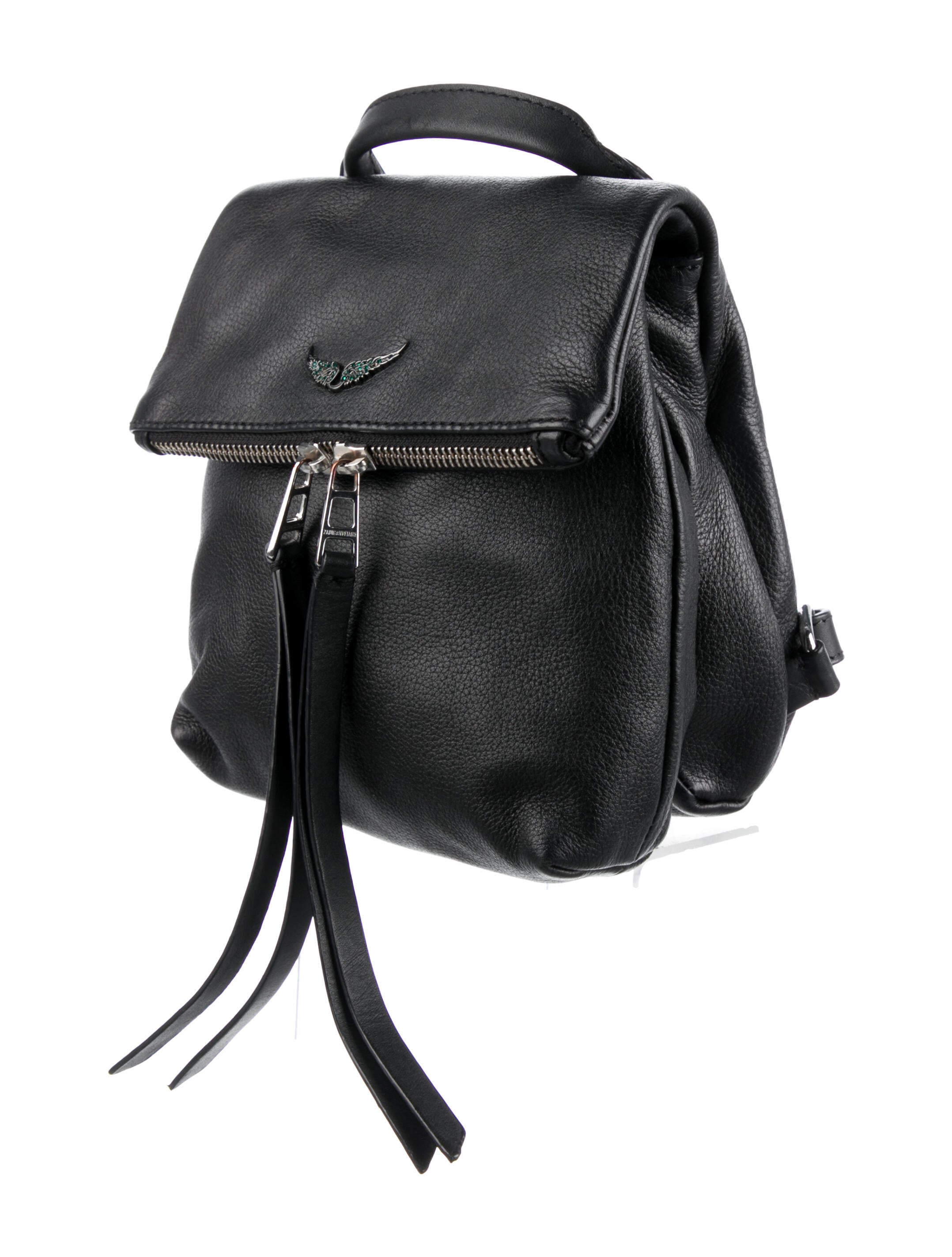 Zadig & Voltaire Leather ChainLink Backpack Black Backpacks, Handbags ZAV65934 The RealReal