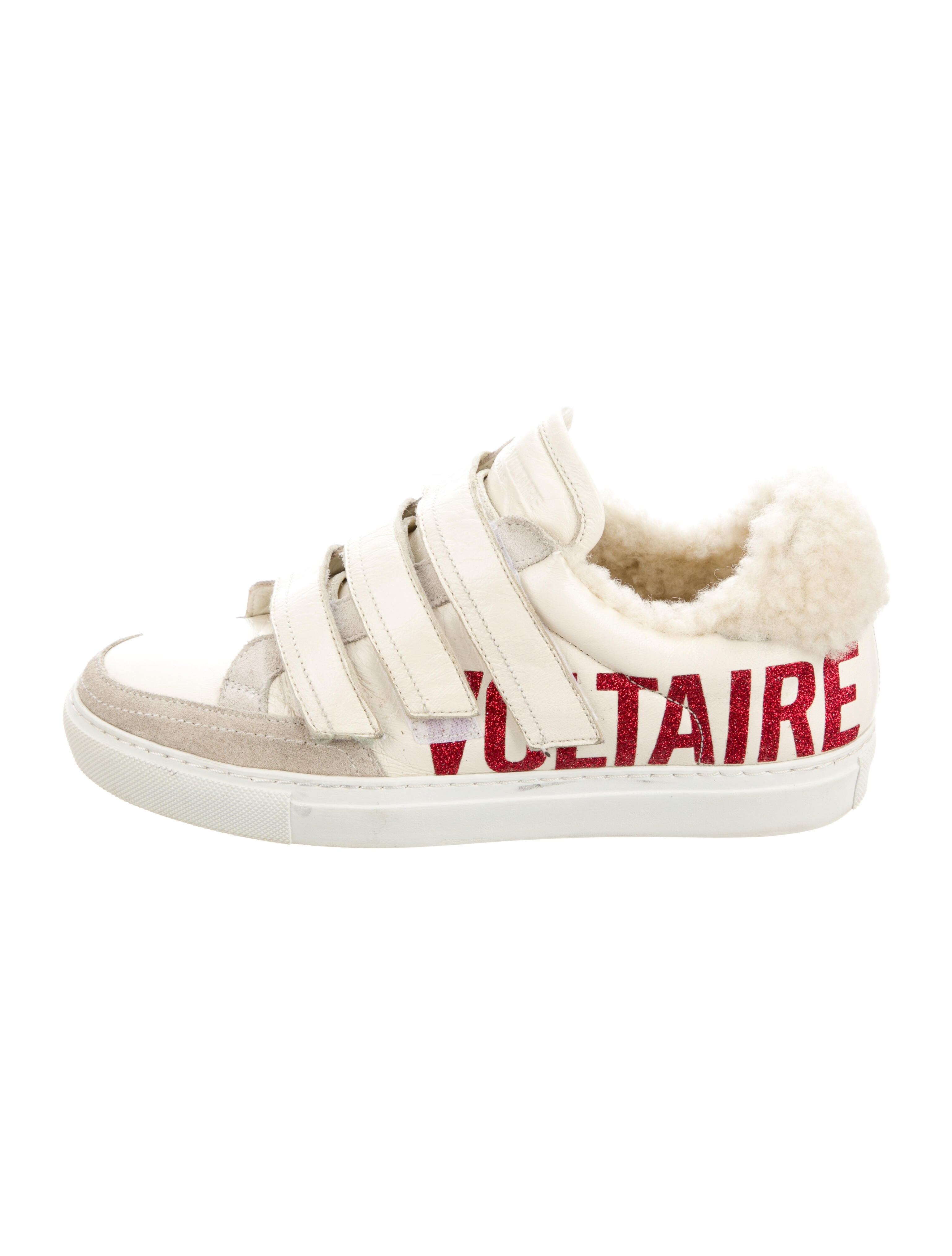 Zadig & Voltaire Leather Printed Sneakers - Neutrals