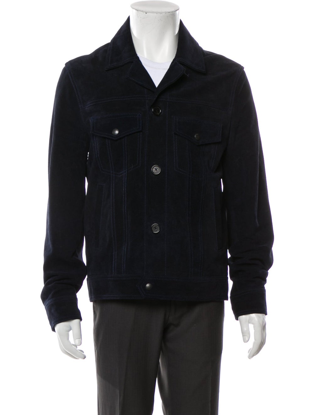 Zadig & Voltaire Leather Trucker Jacket Gem