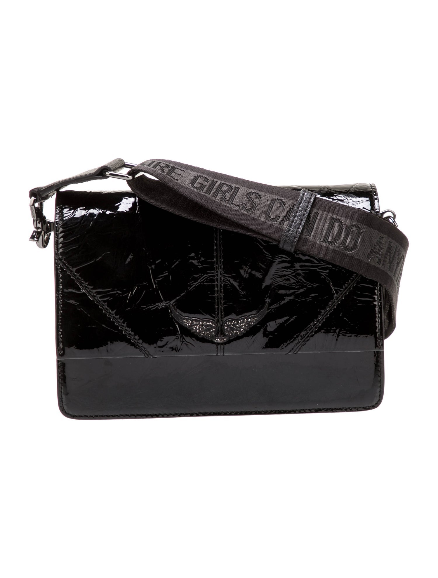 Kate Spade New York Patent Leather Crossbody Black Crossbody Bags