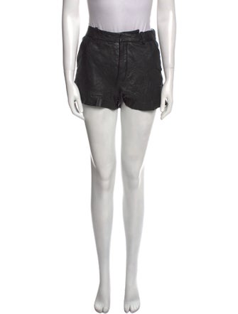 Zadig & Voltaire Lamb Leather Mini Shorts