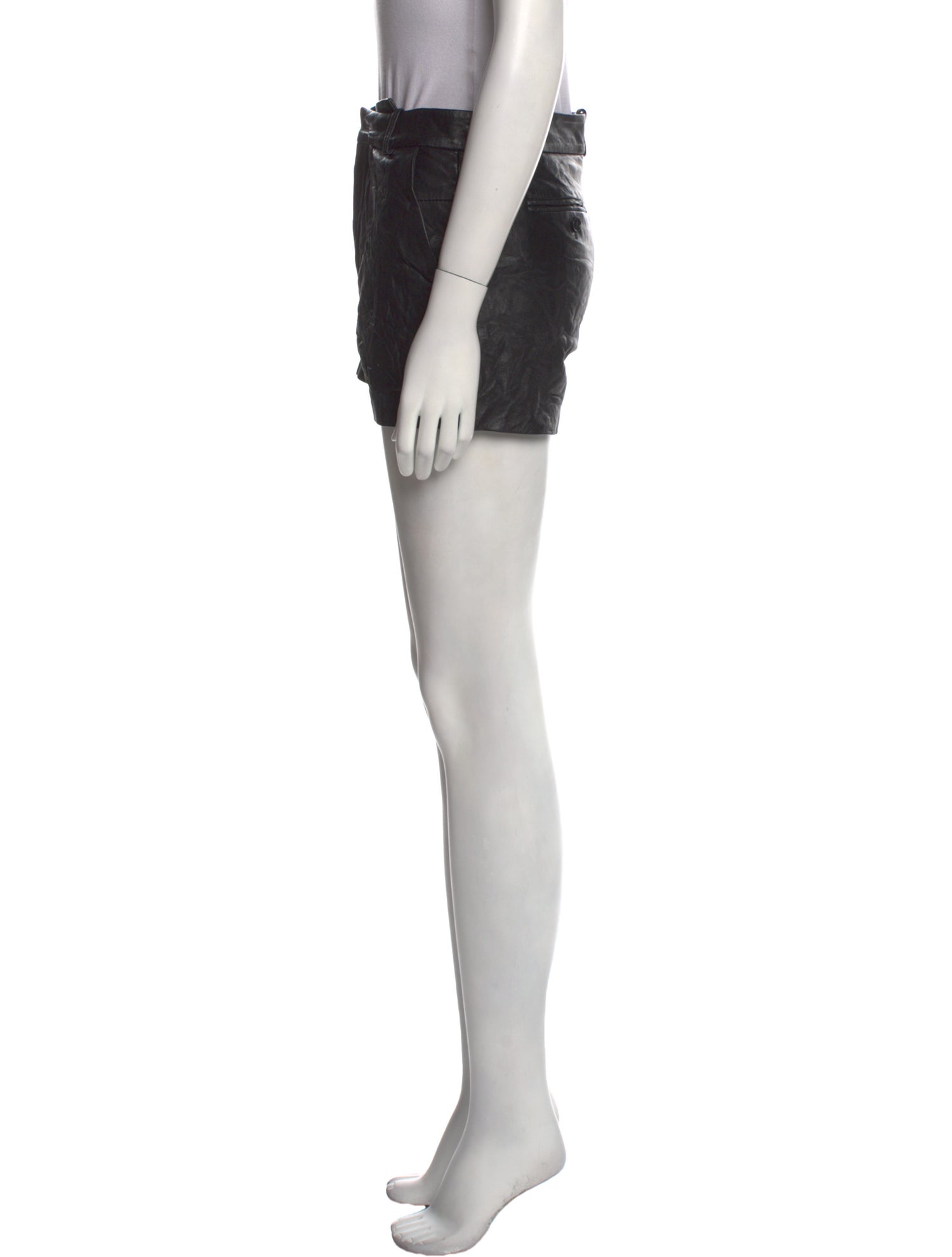 Zadig & Voltaire Lamb Leather Mini Shorts