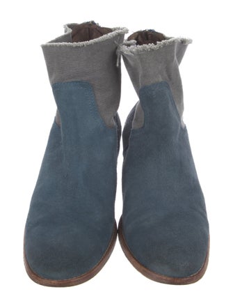 Zadig & Voltaire Suede Colorblock Pattern Boots