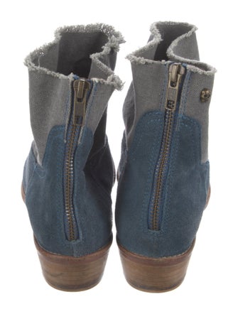 Zadig & Voltaire Suede Colorblock Pattern Boots