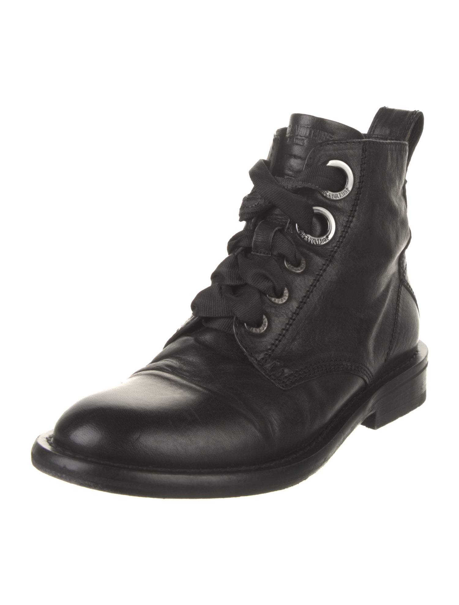 Zadig & Voltaire Leather Combat Boots