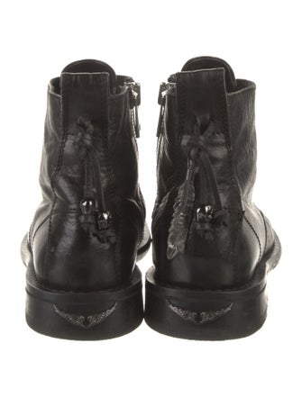 Zadig & Voltaire Leather Combat Boots