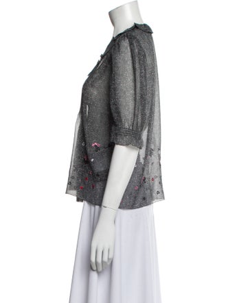 Zadig & Voltaire V-Neck Short Sleeve Blouse