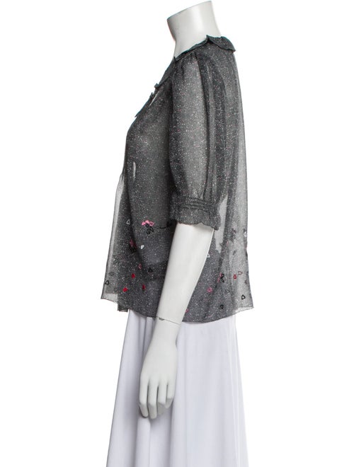 Zadig & Voltaire V-Neck Short Sleeve Blouse