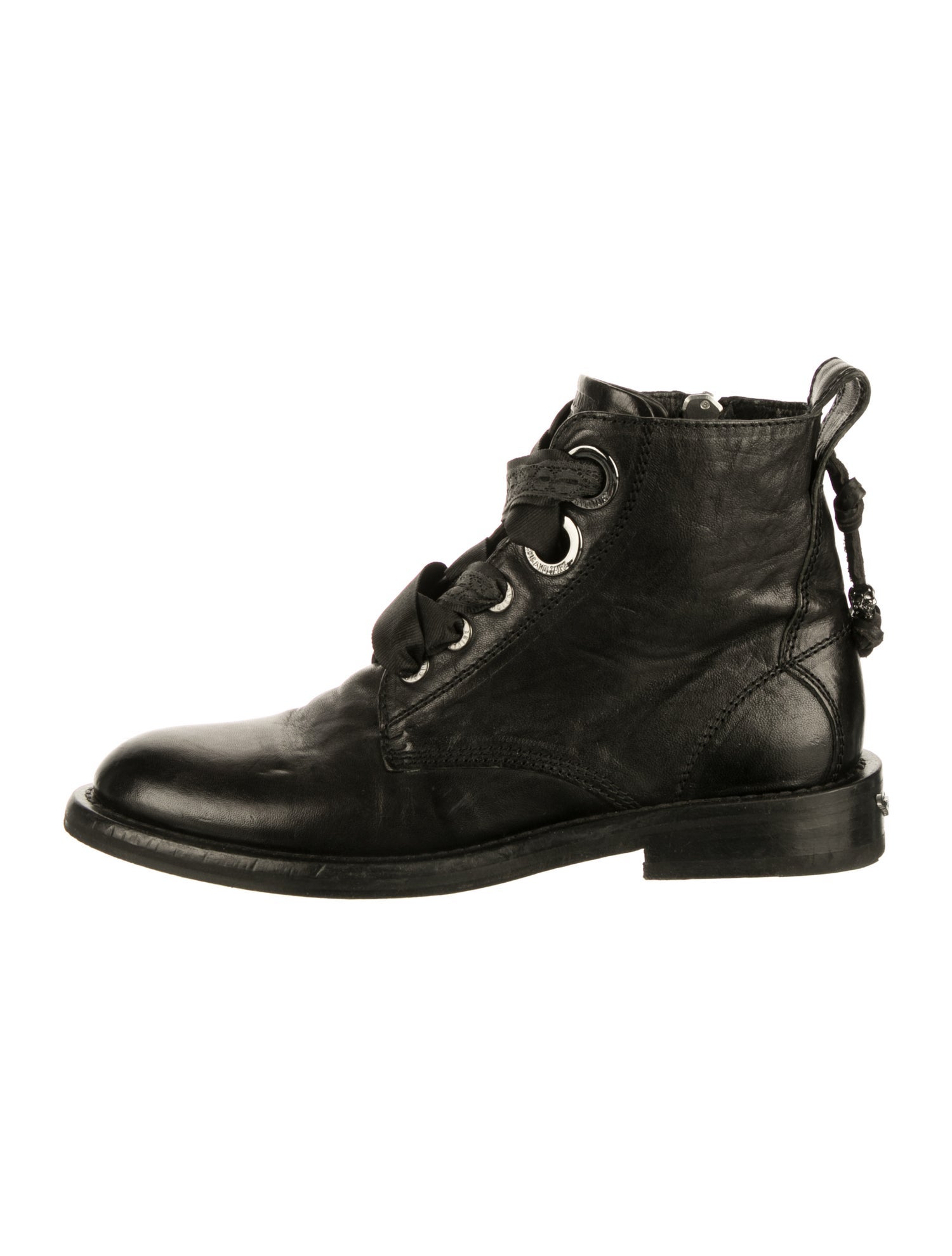 Zadig & Voltaire Leather Combat Boots