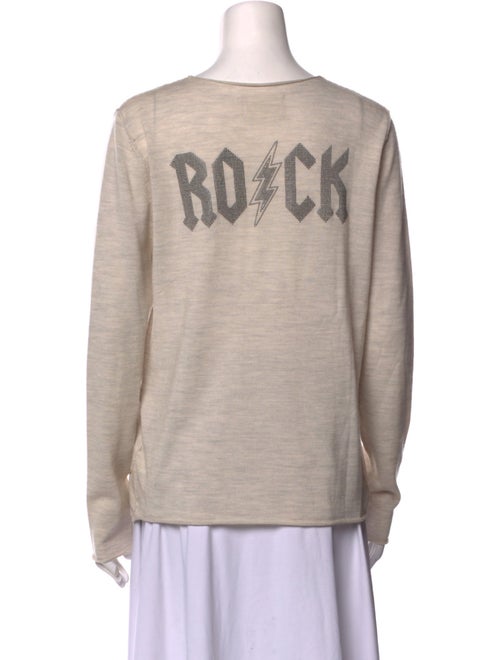 Zadig & Voltaire Merino Wool Plunge Neckline Sweater