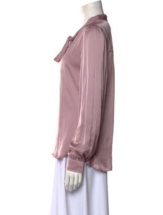 Zadig & Voltaire Tie Neck Long Sleeve Button-Up Top