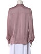 Zadig & Voltaire Tie Neck Long Sleeve Button-Up Top