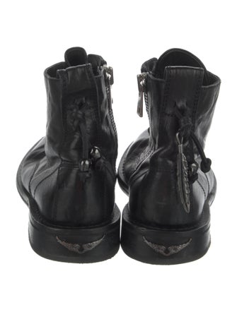 Zadig & Voltaire Leather Combat Boots