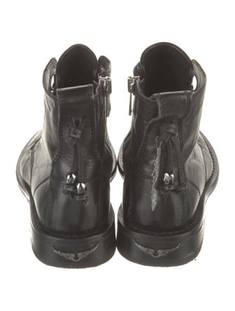 Zadig & Voltaire Leather Combat Boots