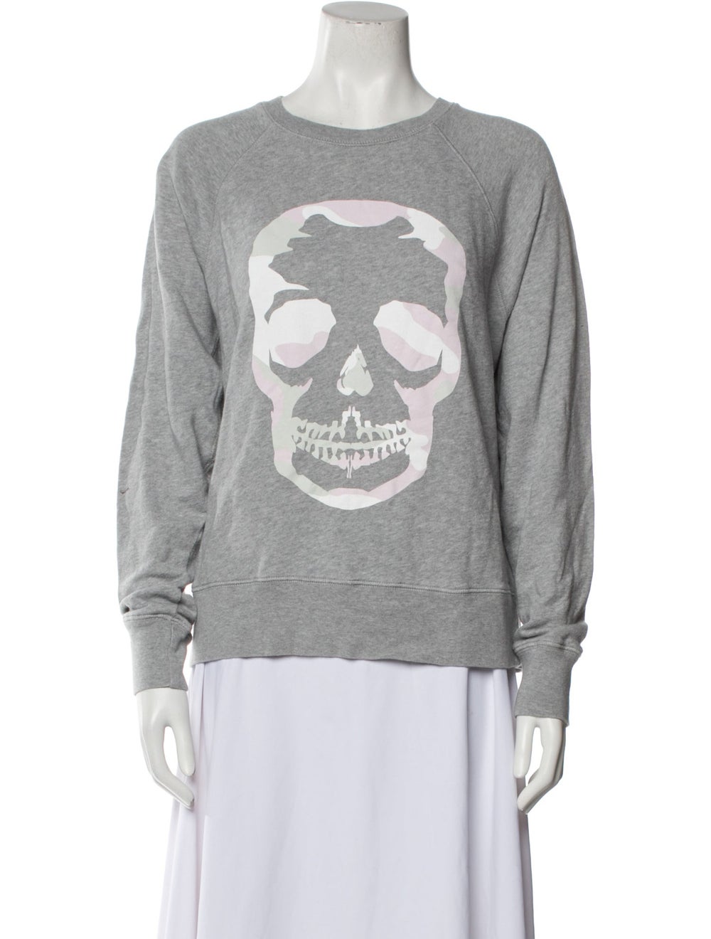 Zadig & Voltaire Sweatshirt Grey Graphic Print Long Sleeve