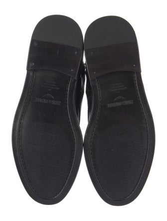 Zadig & Voltaire Leather Chain-Link Accents Combat Boots