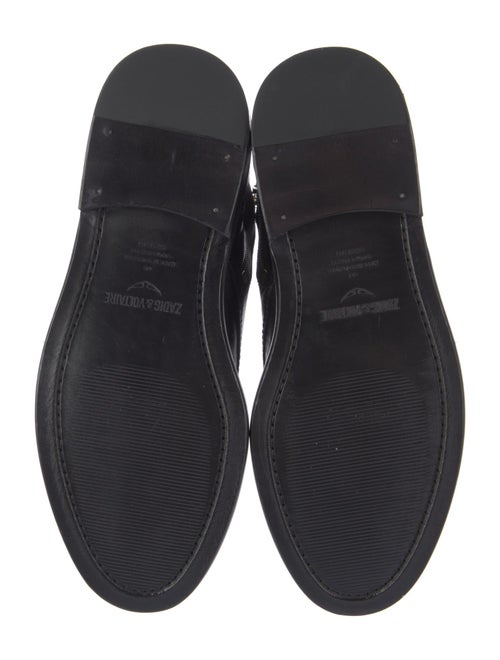 Zadig & Voltaire Leather Chain-Link Accents Combat Boots