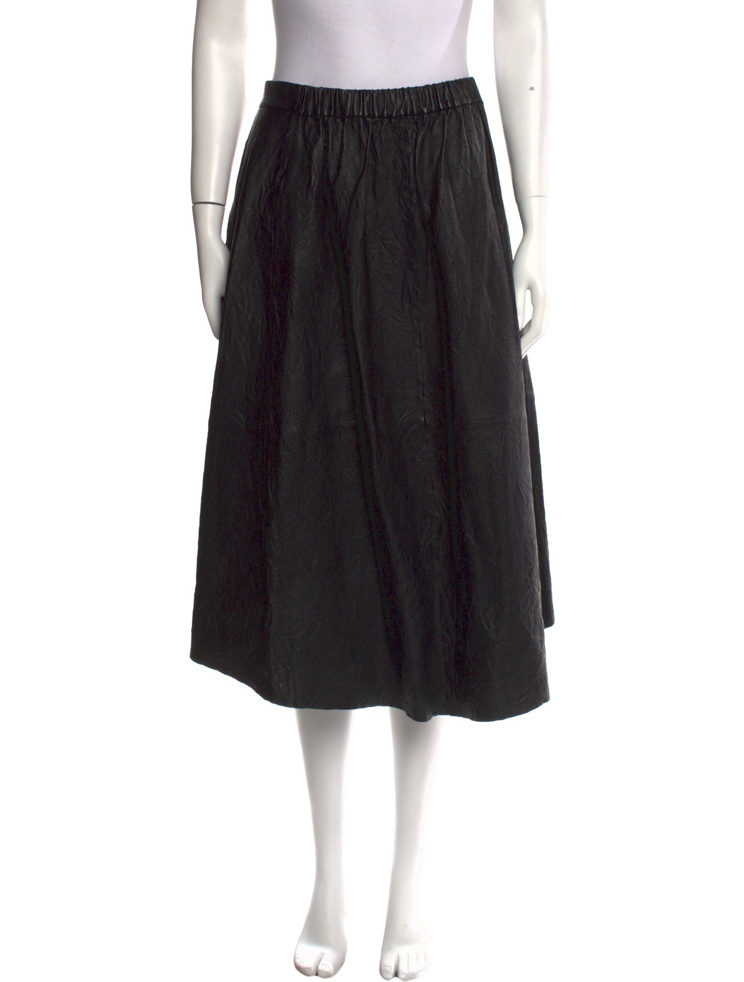 Zadig & Voltaire Lamb Leather Midi Length Skirt