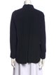 Zadig & Voltaire Mock Neck Long Sleeve Button-Up Top
