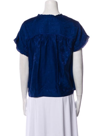 Zadig & Voltaire Crew Neck Short Sleeve Blouse