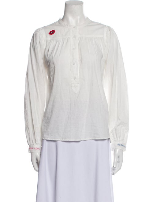 Zadig & Voltaire Tigy Cotton Boss Mock Neck Blouse