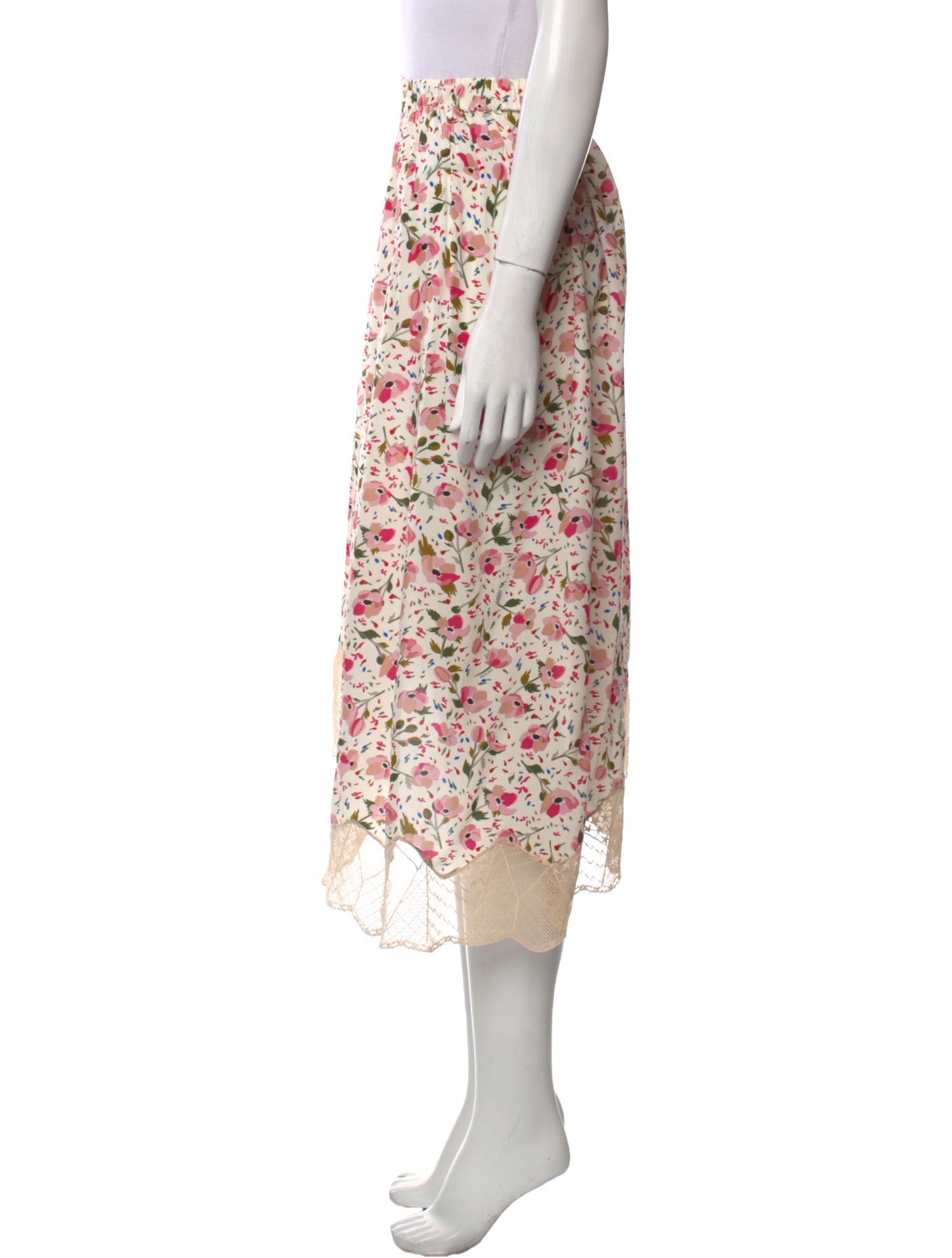 Zadig & Voltaire Floral Print Midi Length Skirt