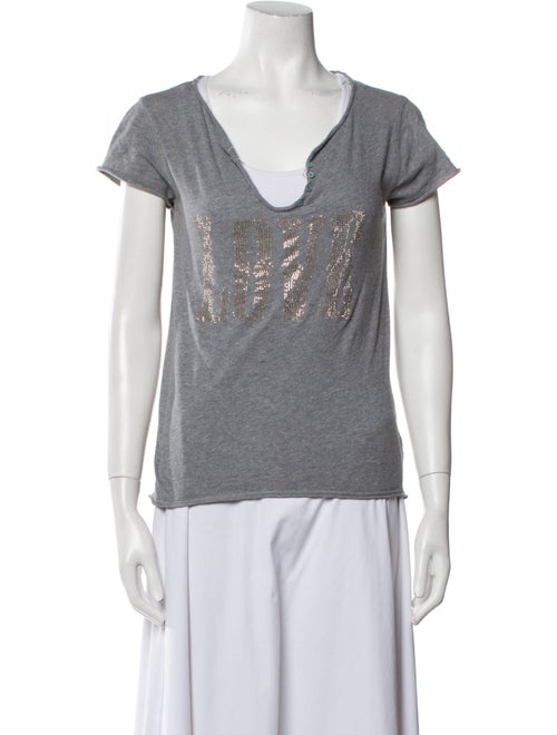 Zadig & Voltaire Cowl Neck Short Sleeve T-Shirt