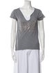 Zadig & Voltaire Cowl Neck Short Sleeve T-Shirt