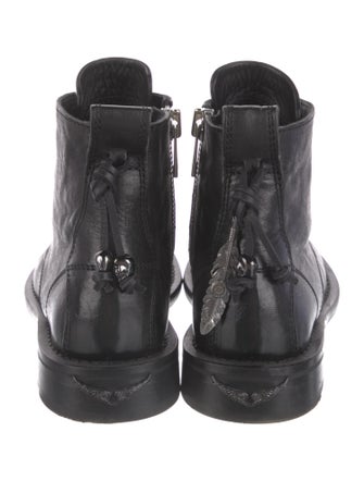 Zadig & Voltaire Leather Combat Boots