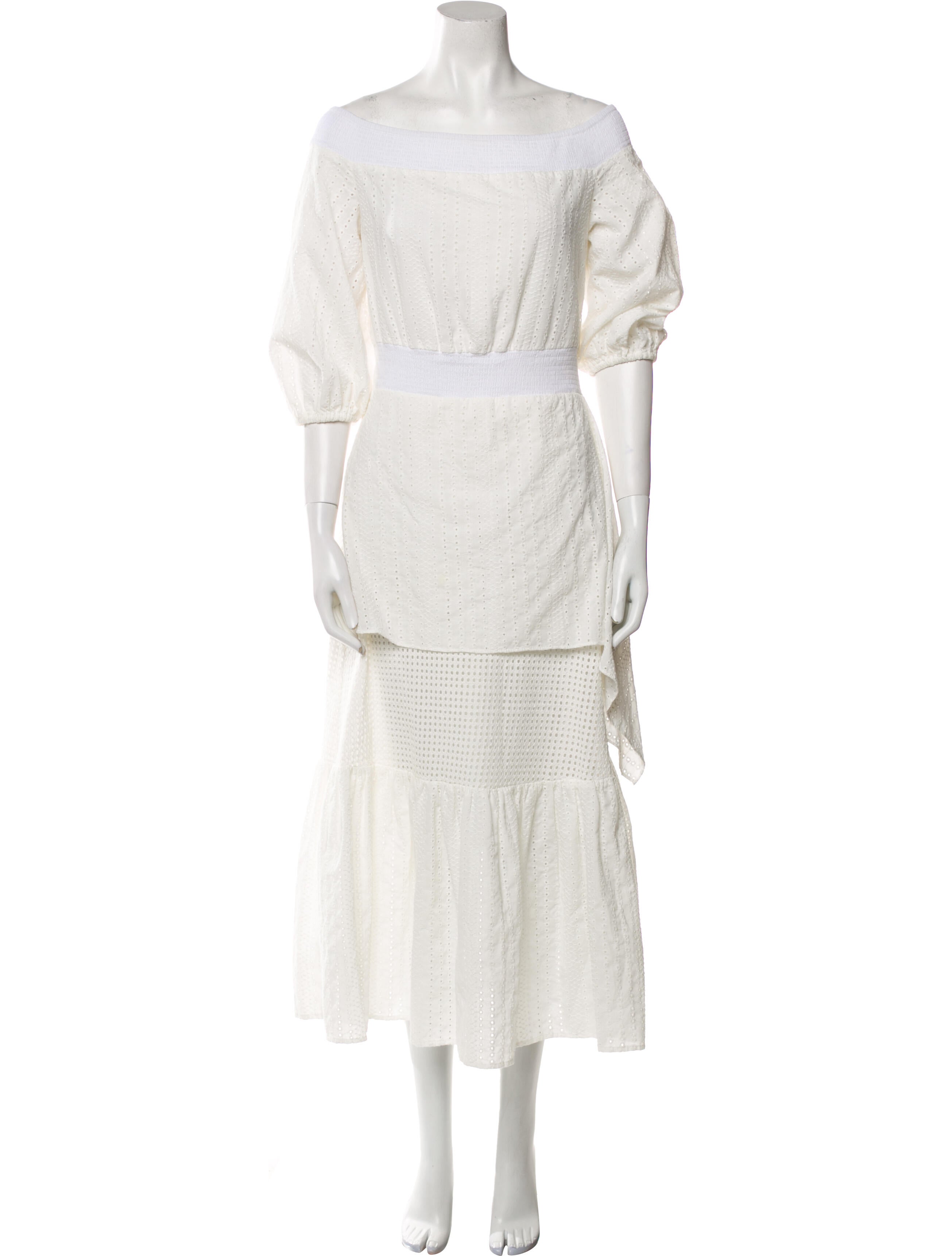 Zeus + Dione Off-The-Shoulder Midi Length Dress