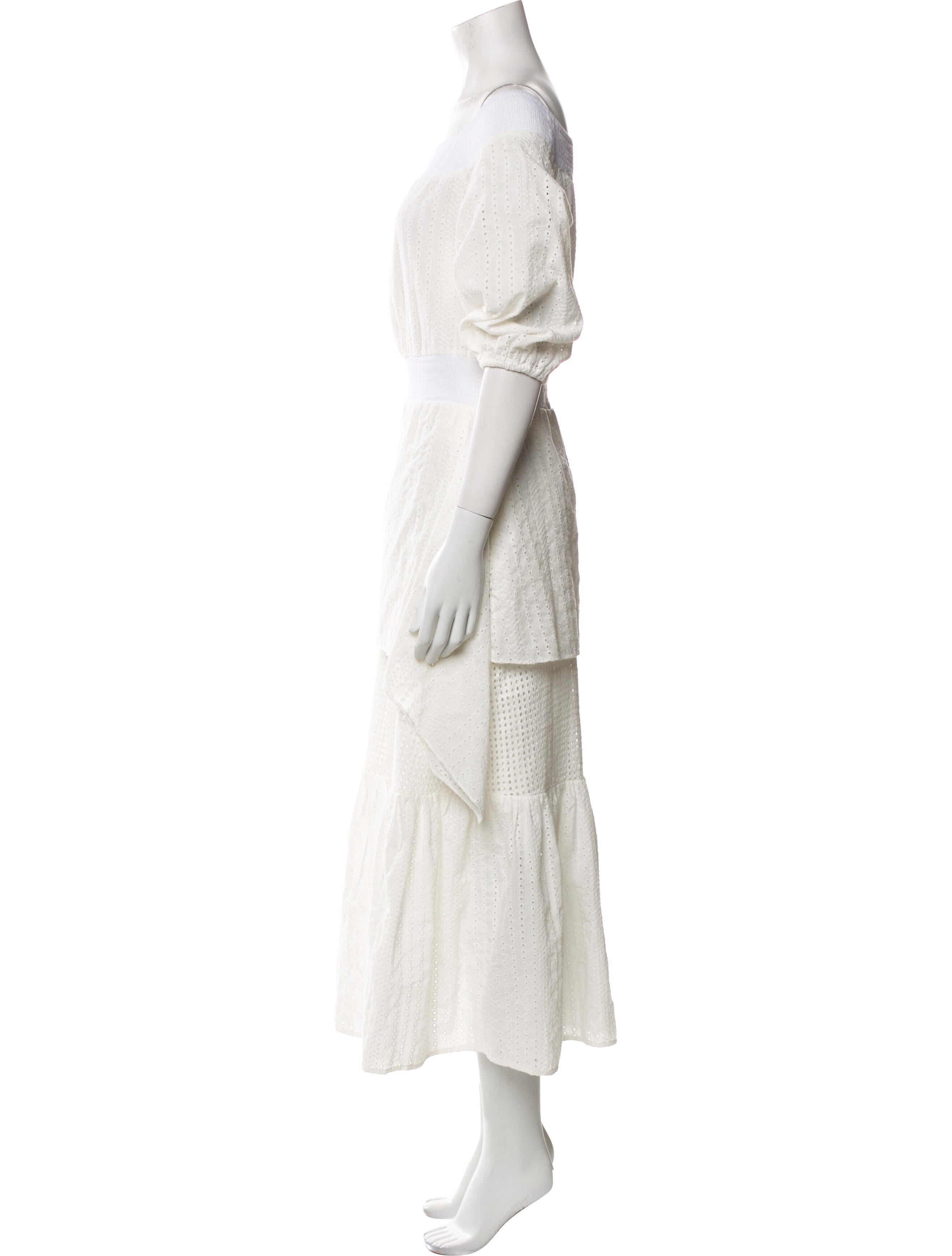 Zeus + Dione Off-The-Shoulder Midi Length Dress